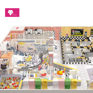 Patio de juegos preescolar, <span class=keywords><strong>casa</strong></span> divertida, equipo de plástico <span class=keywords><strong>para</strong></span> interiores, atractivo patio de recreo <span class=keywords><strong>para</strong></span> niños casero al aire libre, toboganes de plástico - Product Image 1