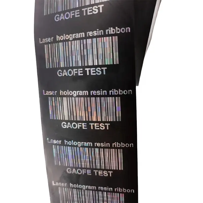 Op Maat Gemaakte Hologram Pp Zwart Doorlopend Papier Waterdicht Synthetisch Papieren Label