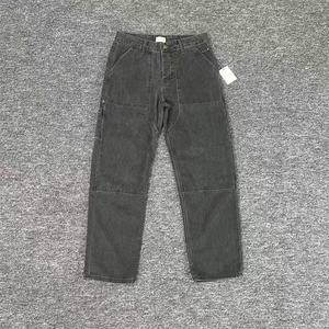 Pantalones Vaqueros de Trabajo con Parches a la Moda para Primavera y Otoño, Estilo Aime Leon Dore ALD, Pantalones Casuales de Pierna Recta - Product Image 1