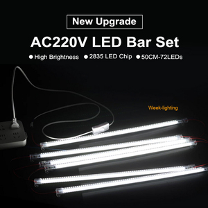 <span class=keywords><strong>LED</strong></span> de aluminio duro tira de luz de alto brillo 30cm/40cm SMD <span class=keywords><strong>LED</strong></span> tubo <span class=keywords><strong>fluorescente</strong></span> Bar industrias escaparate de la exhibición lámpara 220V AC - Product Image 3