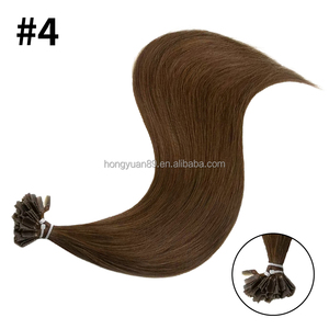 Extensions de cheveux à la kératine 60 # Platinum Blonde U Tip Cheveux vierges humains naturels Capsules d'ongles italiens chauds pré-collés 12 ''-26'' - Product Image 2