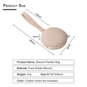 Boîte de rangement pour sucette portable avec impression personnalisée, sac pour sucette, boîte de rangement pour sucette pour poussette, porte-sucette en silicone - Product Image 4