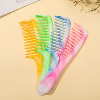 Avec une queue de rat à dents fines à dents larges et un double peigne à cheveux à dents fines et larges Ensemble de quatre peignes à cheveux pour hommes et femmes