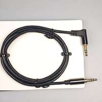 Cable AUX de 3.5mm Macho a Macho en Ángulo Recto, Cable de Audio Estéreo HiFi para Auto y Altavoces de Casa, Logotipo Personalizado, Venta al Por Mayor de Fábrica