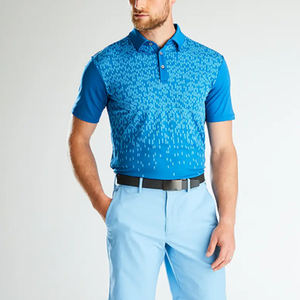 Camiseta de verano de manga corta con estampado personalizado de alta calidad para hombre, camiseta de Golf de secado rápido, patrón de diseño de impresión de goma Digital - Product Image 6