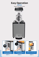Machine à slush électrique professionnelle à cuve unique 12L en acier inoxydable haute performance pour les magasins de boissons froides, la restauration et la vente au détail
