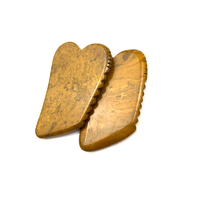 Outil de massage facial en jaspe mookaite naturel, planche de massage Gua Sha, pierre de beauté en cristal faite à la main, OEM, étiquette privée