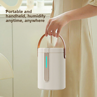 Humidifier Kamar Tidur Desktop Kecil Plastik Bertenaga USB 3W Senyap Semprotan Ganda Lampu Ambient Kapasitas Besar 1.0-2.5L Untuk Penggunaan di Rumah