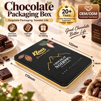 Boîte d'emballage personnalisée pour chocolat en étain de qualité alimentaire, conteneur en étain