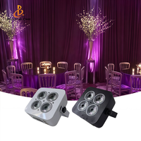 Haute puissance DMX alimenté par batterie sans fil Uplighter Rechargeable 4x18w RGBWA UV 4in1 Uplight Led Par lumière