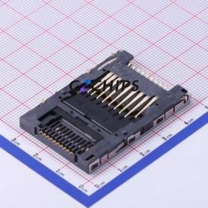 SCDB1C0101 SD Card / Memory Card Connector SMD Connector Self-Return Type Standard SD Card Card Holder 4.5mm - Product Image 2