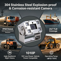 Cámara de Seguridad para Vehículos de Materiales Peligrosos, a Prueba de Explosiones, Carcasa de Acero Inoxidable 304, AHD 1080P, IP68, Impermeable, Monitoreo IR, Química