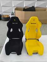 Convient pour Ferrari SF90 296 GTB Jaune et Noir, Voiture de Course en Fibre de Carbone Sèche