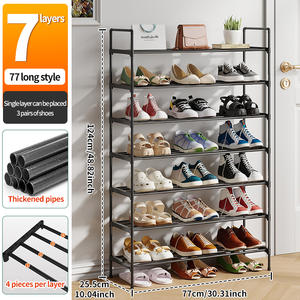 Scarpiera Metallica a 6/7/8 Ripiani All'Ingrosso, Robusta e Durevole, a Prova di Umidità e Antiruggine, Organizzatore di Scarpe per la Casa - Product Image 5