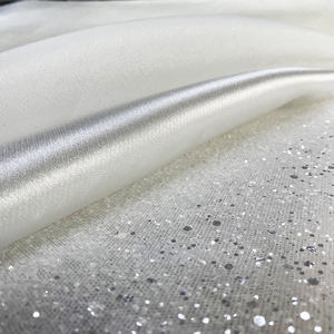 Parlak parlaklık ile düşes saten İtalyan saten ipek kumaş - Product Image 3