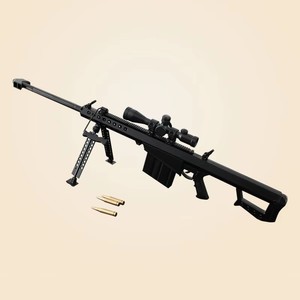 Modèle de pistolet d'assemblage Barrett M82A1, modèle M4A1 Ar18 noir, modèle de pistolet en métal 1:3, jouet de pistolet sûr, miniature - Product Image 1