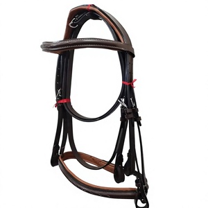 Horse Bridle Custom Packaging Factory Made Brand Wholesale Handmade Full Size Leather Reins Durable <b>Equestrian</b> Tack Accessory - Product Image 1