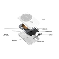 Nouvelle batterie externe magnétique sans fil à charge rapide 22,5 W 2026, 10000 mAh avec câbles et support de téléphone pour iPhone 15 16 17