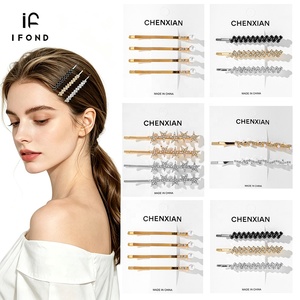 Barrettes IFOND en alliage électroplaqué avec décorations en strass et perles pour femmes et filles, pour coiffures quotidiennes et de fête - Product Image 1