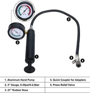 Kit Testador de Pressão Universal para Tampa de Radiador com 28 Peças, Kit de Teste de Pressão para Sistema de Arrefecimento e Radiador, <span class=keywords><strong>Detector</strong></span> de Vazamento do Tanque de Água - Product Image 6