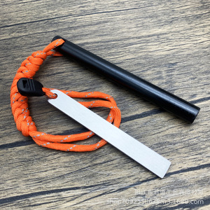 Allume-feu en acier inoxydable 12,7*127 avec paracorde, outil de survie en plein air - Product Image 1