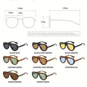 Lunettes de soleil pilote vintage léopard personnalisées avec logo 2025, protection UV400, monture plate, petite taille, style Y2K pour femmes - Product Image 6