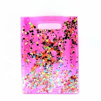 Pochette de maquillage personnalisée pour femme, ouverte, tendance, scintillante, couleur magique, luxe, paillettes, PVC, sac à main cosmétique
