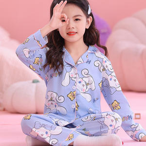 Nuovi <span class=keywords><strong>Pigiami</strong></span> da Donna e Abbigliamento per Bambini a Maniche Lunghe in Stile Coreano Primavera e Autunno con Fantasia a Cartoni Animati per Studentesse e Ragazze - Product Image 1