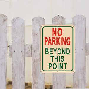 Panneaux de signalisation routière durables « Interdiction de stationnement » - Plaques de réglementation du stationnement multi-usages pour rues et propriétés - Product Image 6