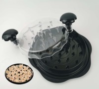 Déchiqueteur de poulet grand format, outil de déchiquetage de poitrine de poulet, machine à déchiqueter la viande visible par rotation, bande antidérapante robuste, déchiqueteur de poulet