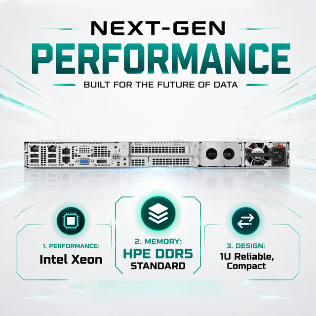 Hot Selling Intel Xeon Series DDR5 HPE DL20 Gen11 1U Server Enterprise Cpu Rack Server for IT
