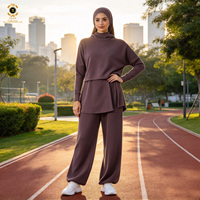 Abaya de sport légère Zaynab, couleur unie pastel, protection solaire UPF50, respirante, pour le Ramadan, usage quotidien, jogging, vêtements de sport musulmans
