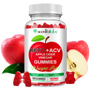 Fábrica OEM/ODM de Marca Privada Suministra Productos Naturales para la Salud: 60 Gomitas Keto de Vinagre de Manzana con Vitaminas para Adelgazar de Grado Alimenticio - Product Image 1