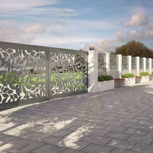 Y L Outdoor Laser geschnittene Aluminium Gartenzaun Handlauf Terrasse Balkon Geländer Balustrade Heißer Verkauf für Villen Easy DIY - Product Image 1