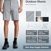 Shorts de randonnée personnalisés en nylon 150g à séchage rapide, cargo technique léger à marque privée, OEM transfrontalier prêt à l'emploi