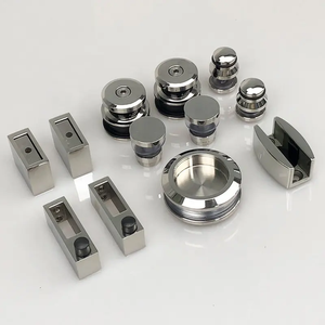 Herrajes para Puertas de Vidrio de Baño sin Marco, Rueda Colgante de Acero Inoxidable con Riel para Puertas Correderas de <span class=keywords><strong>Ducha</strong></span> - Product Image 3