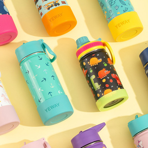 Cartoon Logo Thermal Bottle Modern Practical Easy Clean Kids <b>Insulated</b> Stainless Steel <b>Tumbler</b> for School Trips - Product Image 6