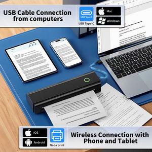 Impresora Térmica Jiuyin N80 A4, Mini Impresora Portátil Bluetooth sin Tinta para Oficina, Almacén y Comercio Minorista - Product Image 3