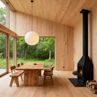 Cabane en rondins de luxe en bois Forest Villa Kit de maison en bois pour station familiale