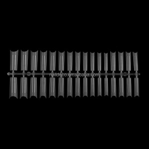 NADECO – Capsules d'<span class=keywords><strong>ongles</strong></span> carrées mates transparentes de qualité professionnelle, demi-couverture, avec ligne de guidage centrale, pour manucure cercueil carrée - Product Image 6