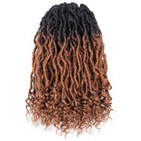 Vente en Gros Nouvelle Extension de Cheveux Ombrés de 10 à 18 Pouces, Tresses au Crochet Locs Passion Déesse, Cheveux Tressés Synthétiques pour Femmes