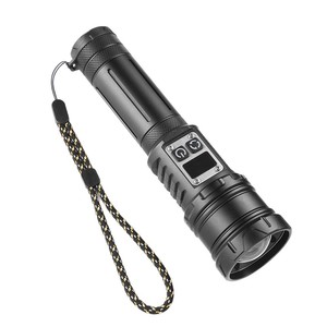 ไฟฉายซูมแบบชาร์จไฟได้พร้อมตัวหรี่แสงและไฟ LED สำหรับใช้งานกลางแจ้ง ตัวเครื่องทำจากอลูมิเนียมอัลลอยด์ แสงสีขาว - Product Image 4
