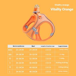 Sınır ötesi moda Pet malzemeleri yelek tipi köpek koşum kedi tasma nefes yansıtıcı naylon zincir katı desen yastıklı - Product Image 6