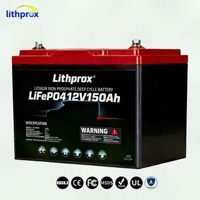 Batterie LiFePO4 12V 150AH Grade A Sèche 6000+ Cycles Cycle Profond Marine Bluetooth Smart BMS Terminal M8 CE RoHS IP67 OEM ODM