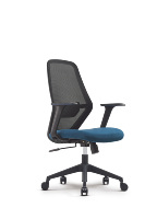 Chaise de bureau à dossier en maille avec assise en tissu, chaise respirante pour poste de travail, commande en gros
