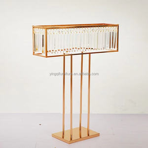 도매 황금색 높은 트럼펫 화병 웨딩 테이블 파티 장식용 - Product Image 3