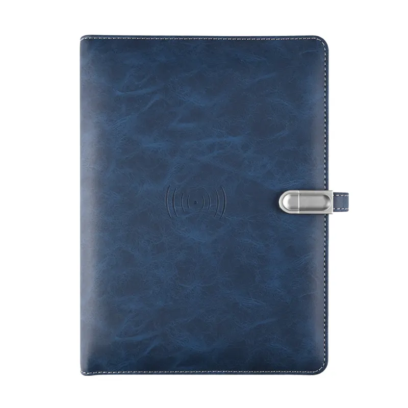 Marchio personale calcolatore notebook power bank diario notebook con scatto magnetico wireless ricarica usb planner agenda per il regalo