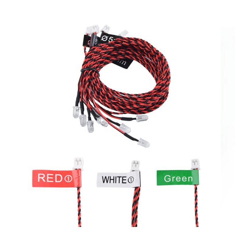 VBESTLIFE Kit Luci Per Auto RC – 4 Indicatori Di Direzione Con Cavo Y – Frequenza 1Hz - 5