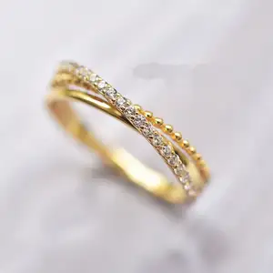 2024 обручальное кольцо из серебра 925 пробы с белым золотом, 18 карат