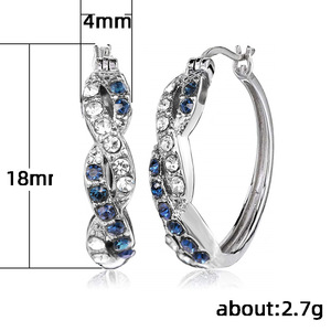 Orecchini scintillanti bicolore per donna, stile estivo, gioielli versatili per l'uso quotidiano - Product Image 2